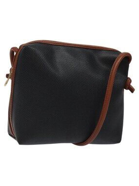 Authentic BOTTEGA VENETA Shoulder Bag PVC Black Brown gold